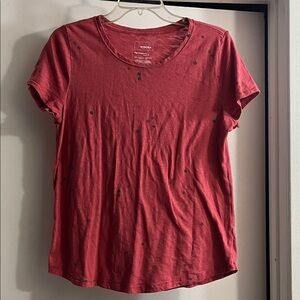 Sonoma Women's Red Short Sleeve Tee